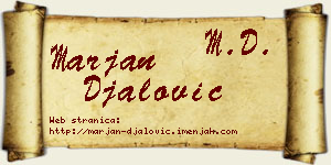 Marjan Đalović vizit kartica